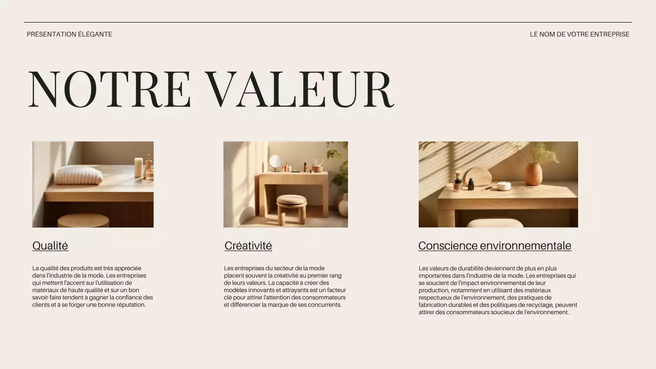 Beige Minimal Business Introduction de l'entreprise