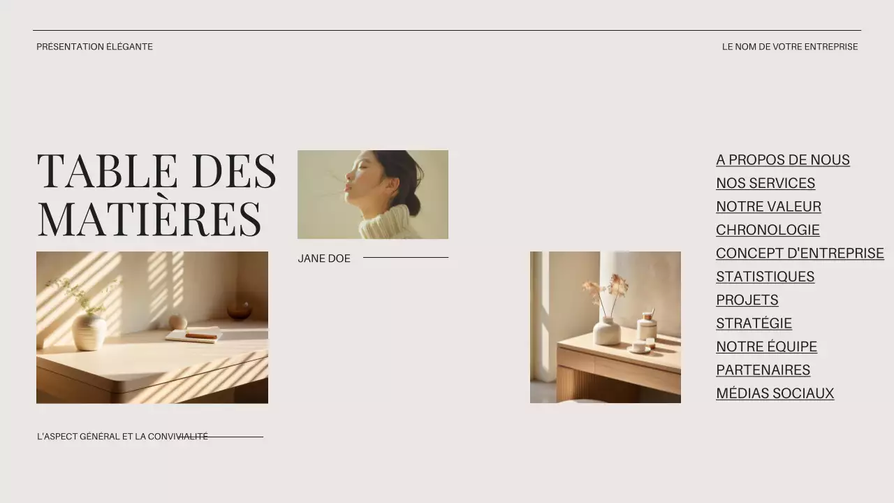 Beige Minimal Business Introduction de l'entreprise