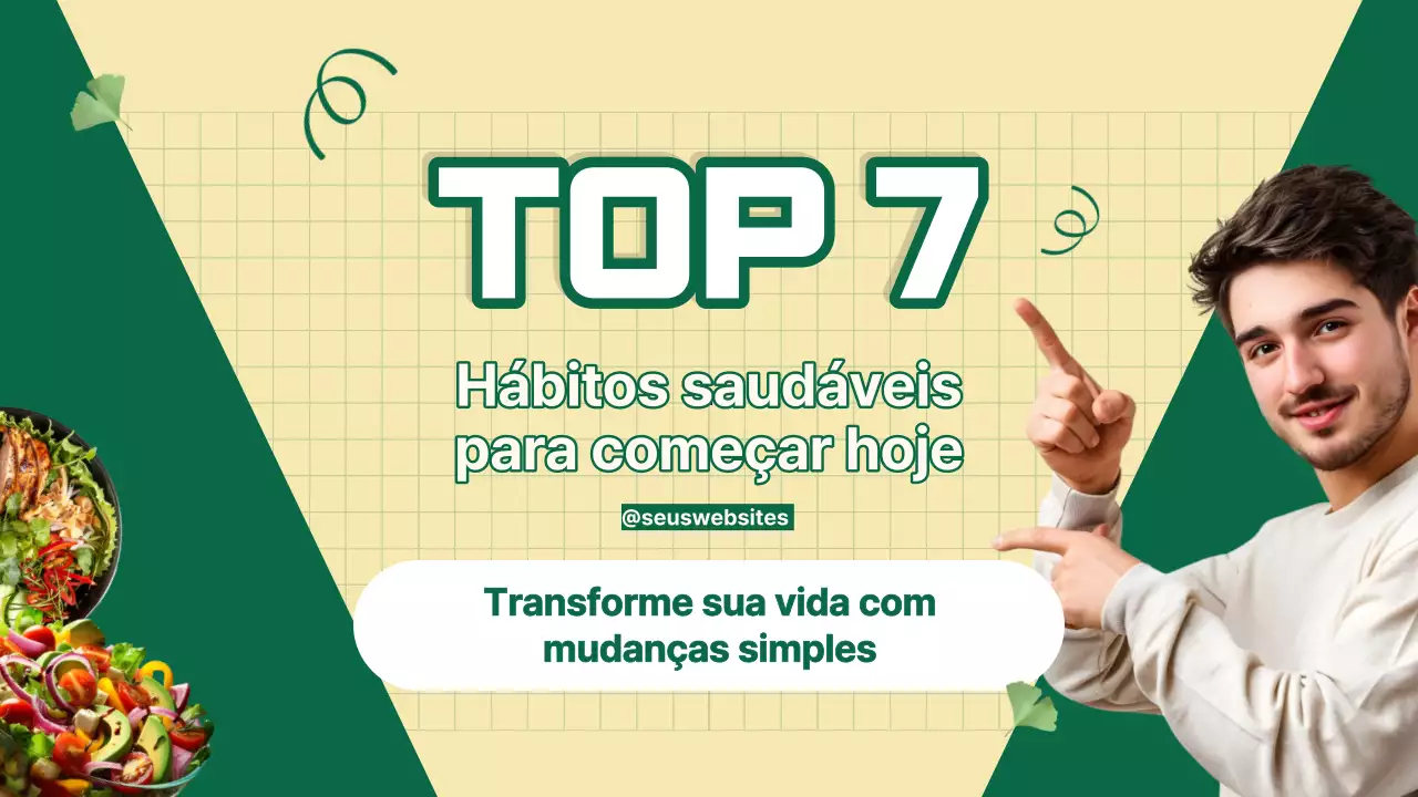 Verde Minimal Moderno Estilo de vida saudável Dicas