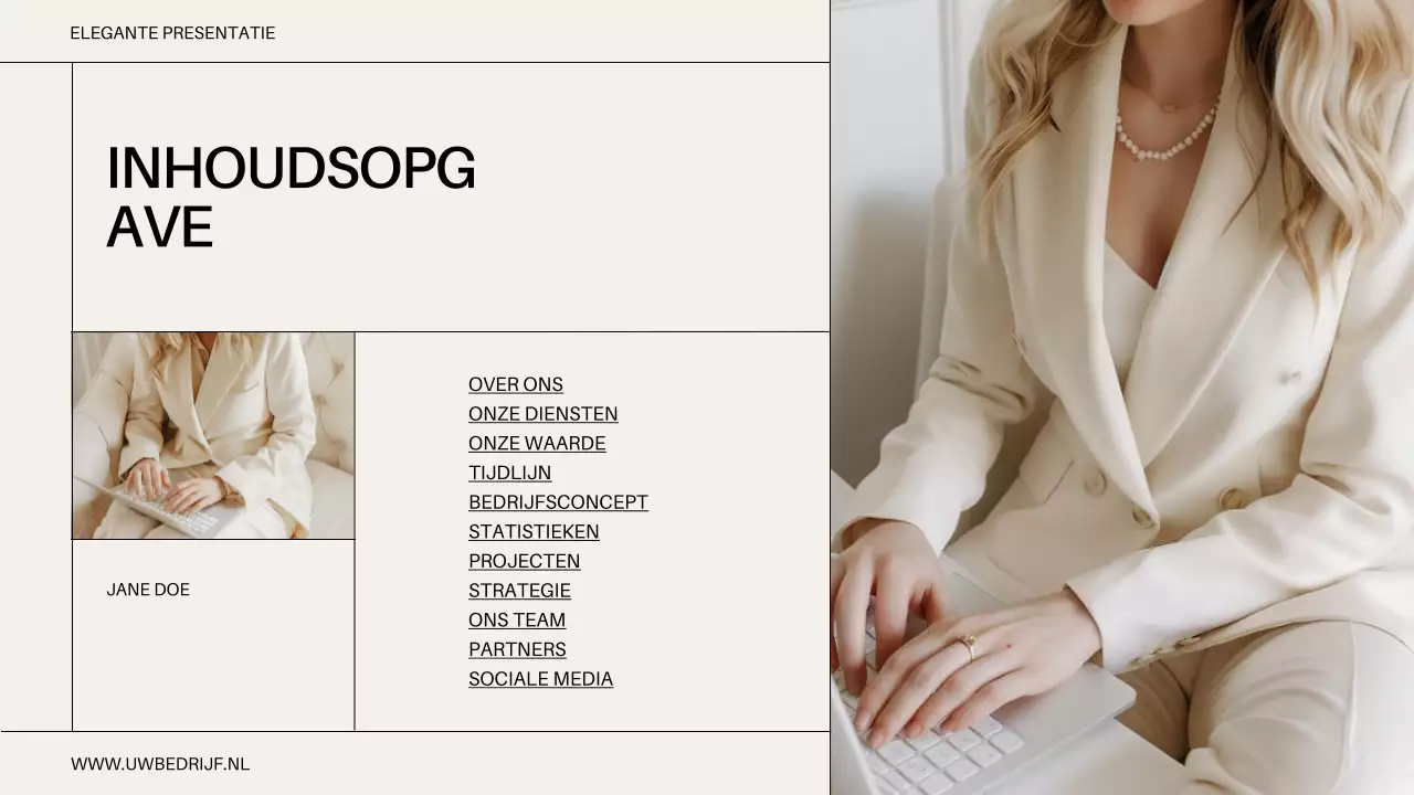 Beige Minimal Modern Bedrijf Introductie