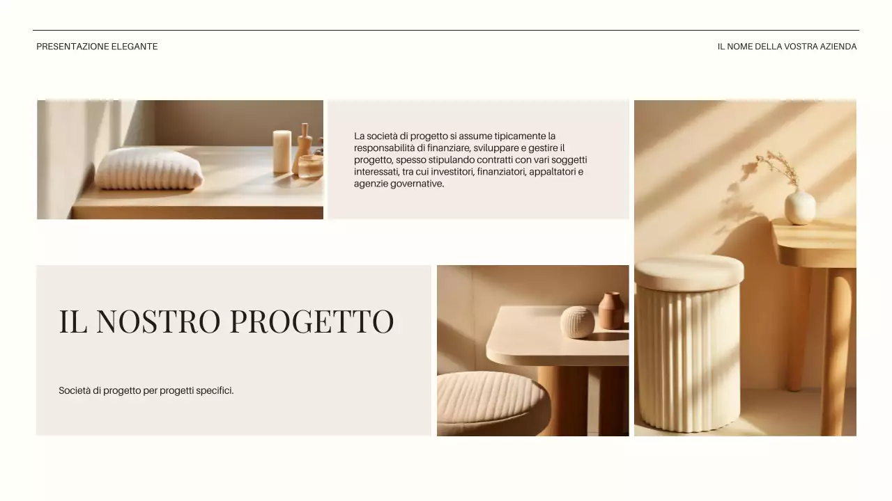 Introduzione dell'azienda Beige Minimal Business