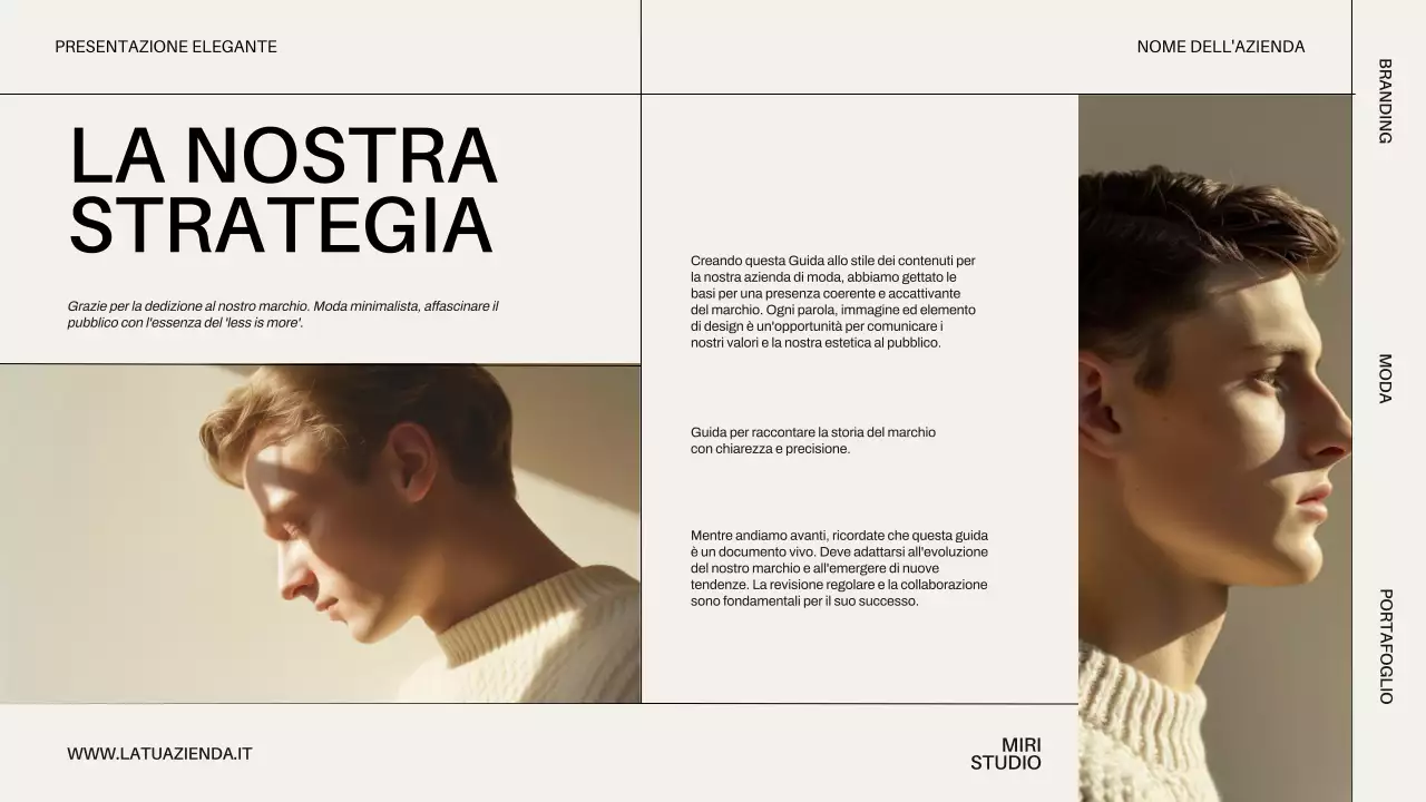 Presentazione dell'azienda Beige Minimal Modern Business