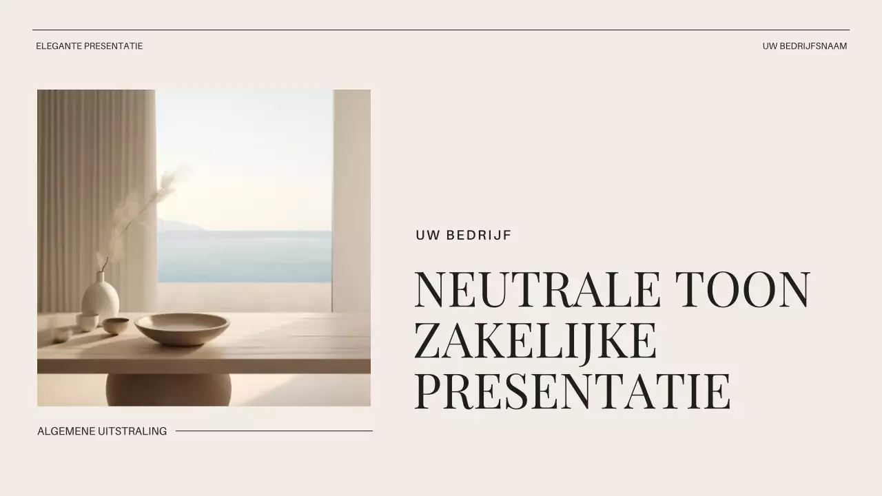 Beige Minimal Business Bedrijfsintroductie