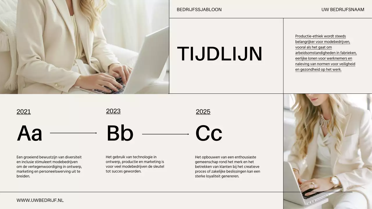 Beige Minimal Modern Bedrijf Introductie