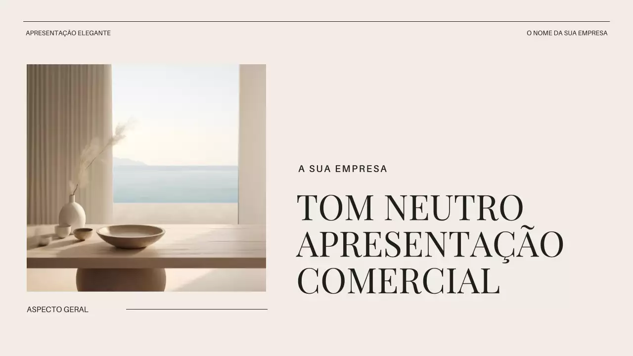 Apresentação da empresa Bege Minimal Business