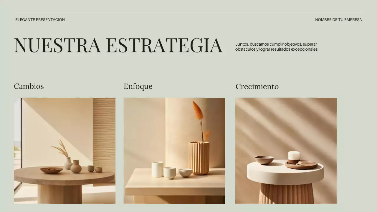 Presentación de la empresa Beige Minimal Business