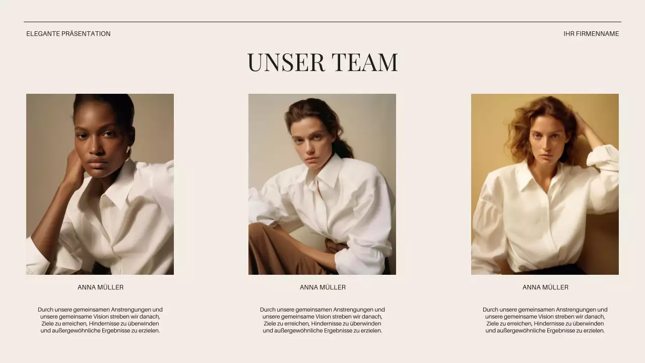 Beige Minimal Business Einführung des Unternehmens