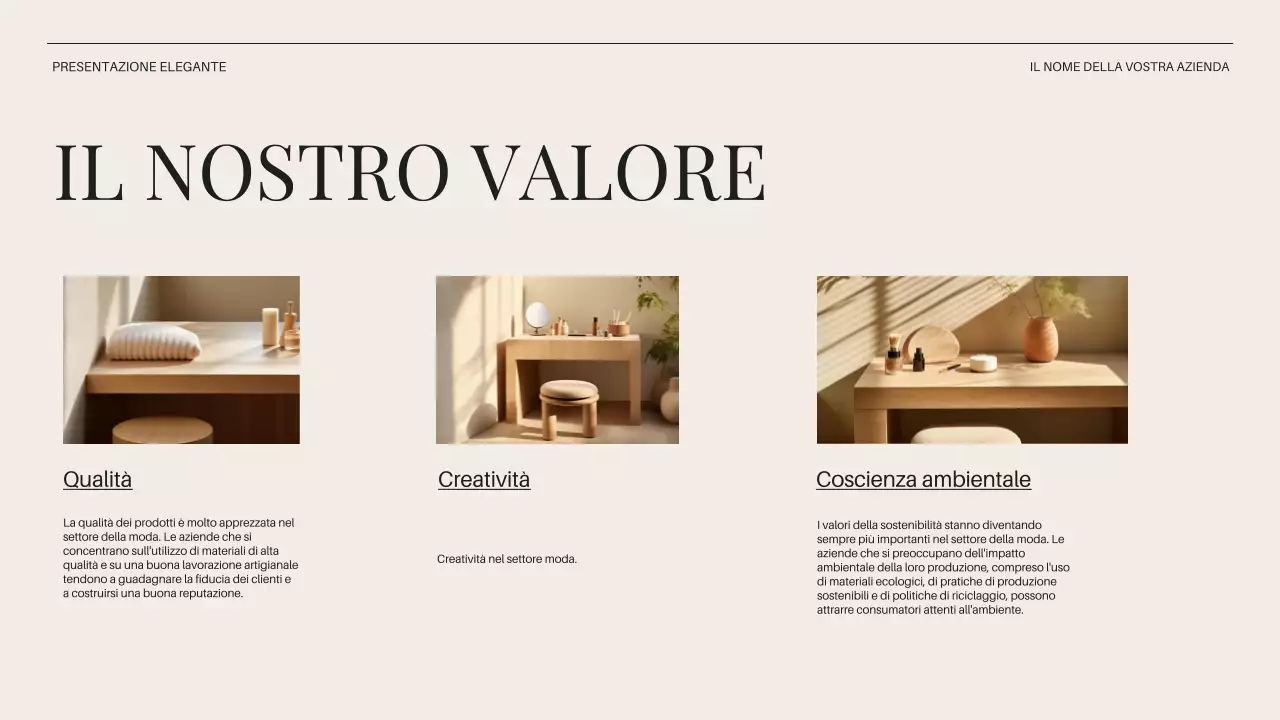 Introduzione dell'azienda Beige Minimal Business