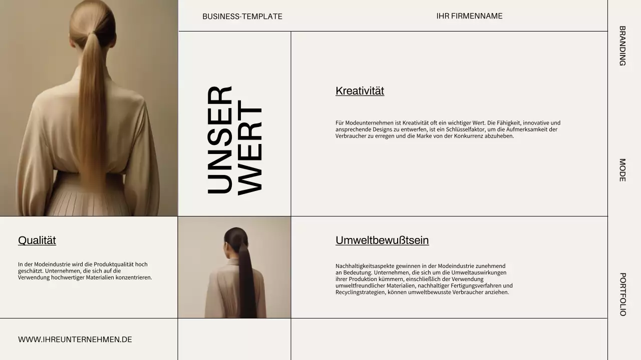 Beige Minimal Modern Business Einführung des Unternehmens