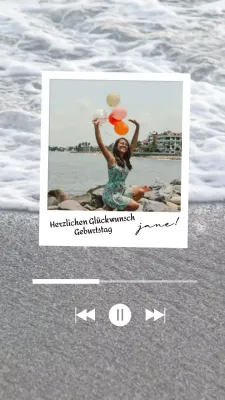 Weißer minimaler moderner Geburtstagsgruß