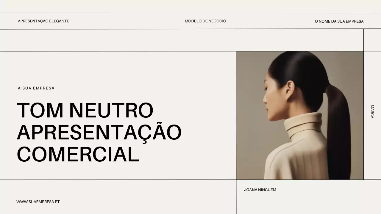 Apresentação da empresa Bege Minimal Modern Business