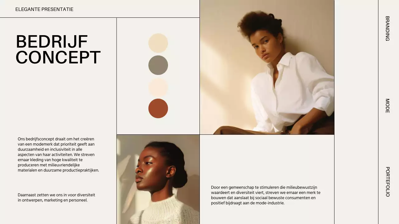 Beige Minimal Modern Bedrijf Introductie