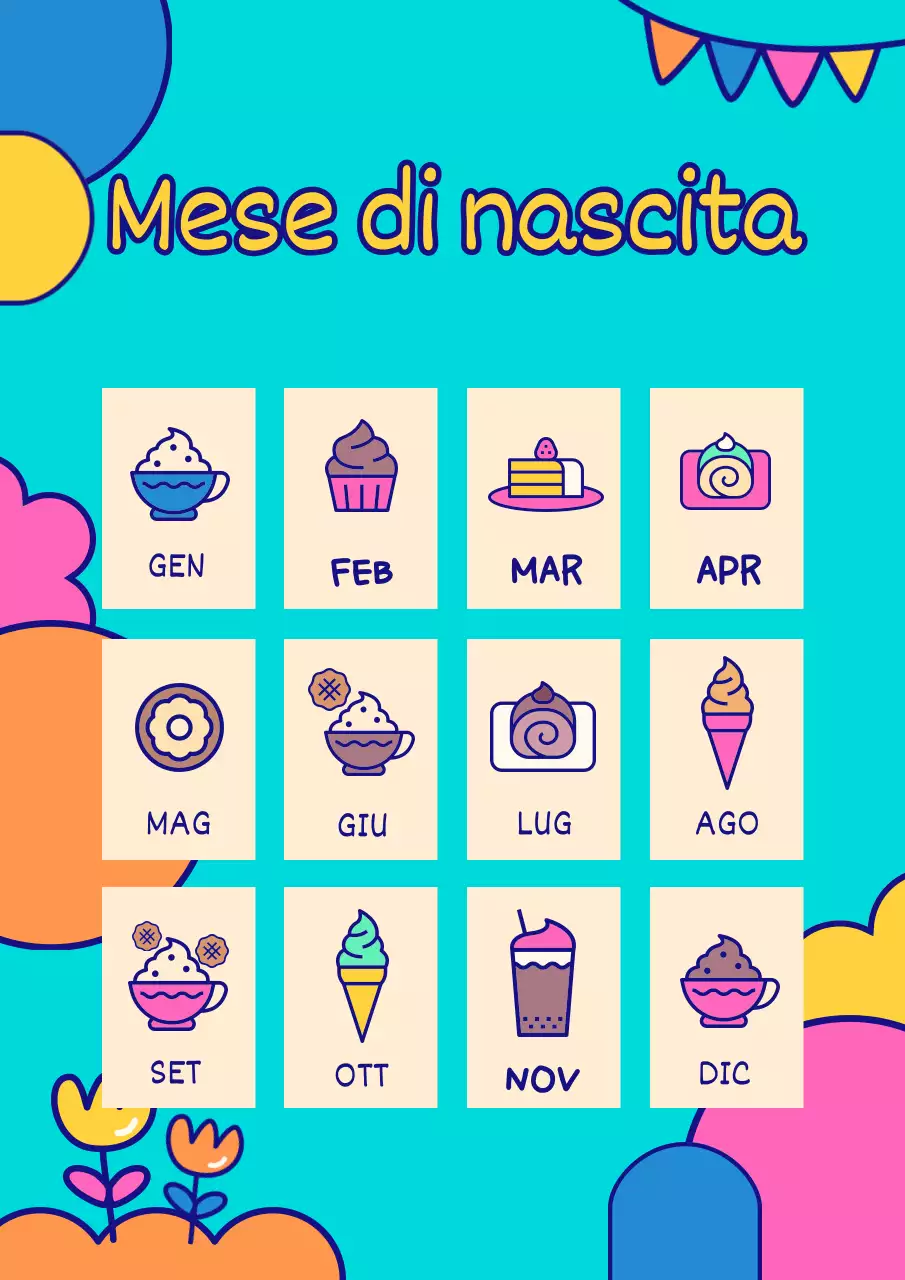 Materiale del mestolo del mese di nascita blu vivace