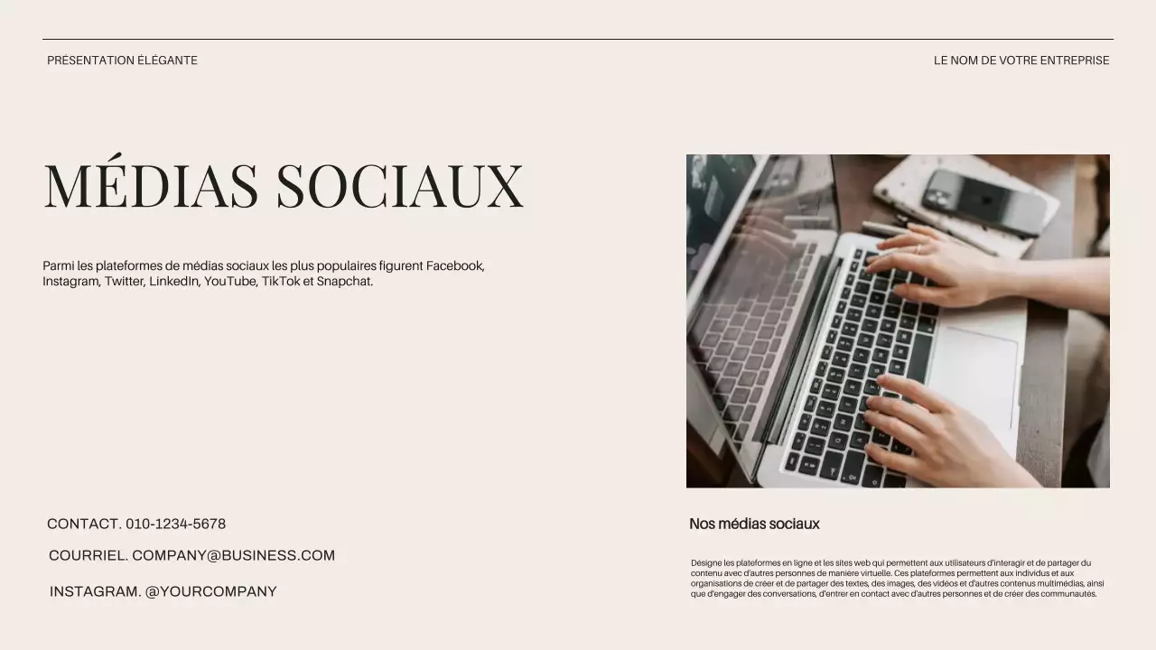 Beige Minimal Business Introduction de l'entreprise