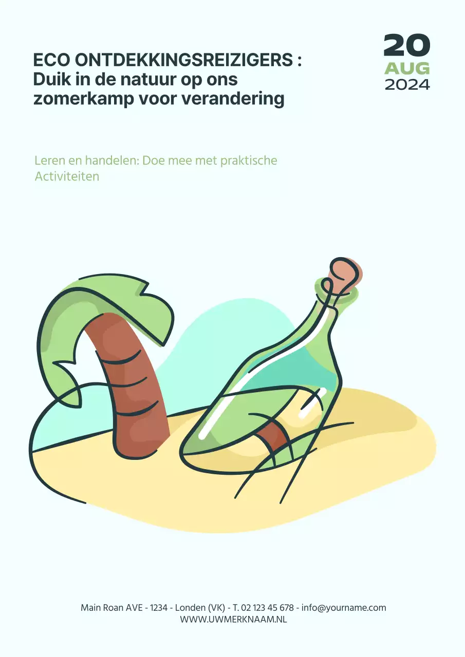 Sky Blue Clean Eco Explorers Zomerkamp Promotie