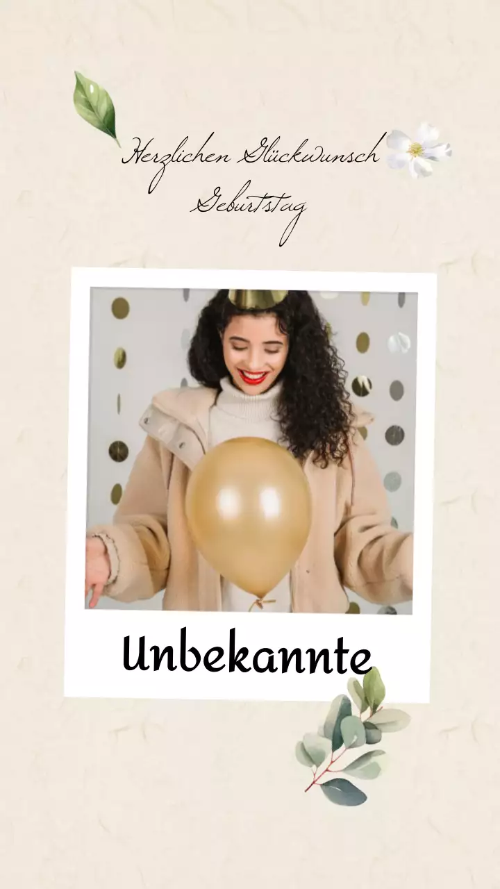 Beige Minimal Geburtstagsgruß