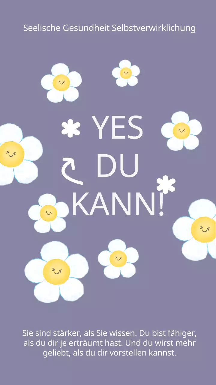 Lila Minimal Mentale Gesundheit Selbstwachstum