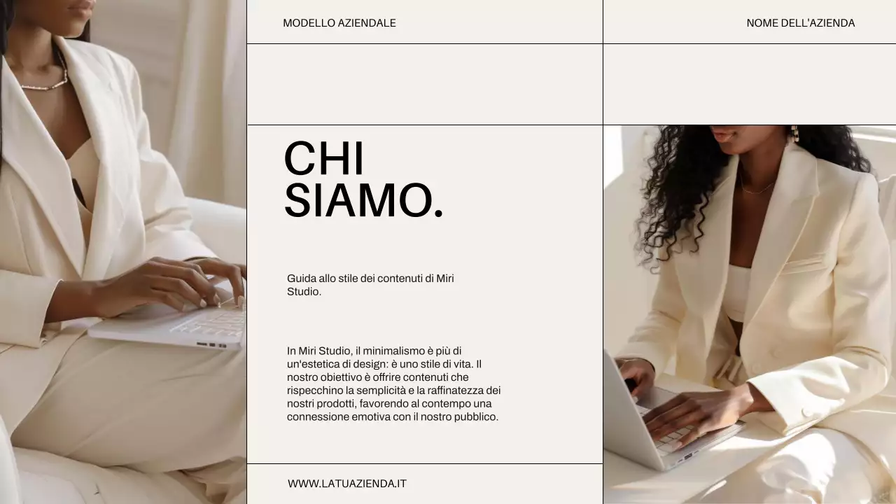 Presentazione dell'azienda Beige Minimal Modern Business