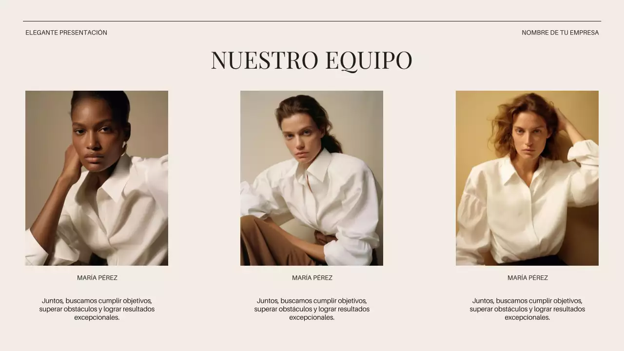 Presentación de la empresa Beige Minimal Business