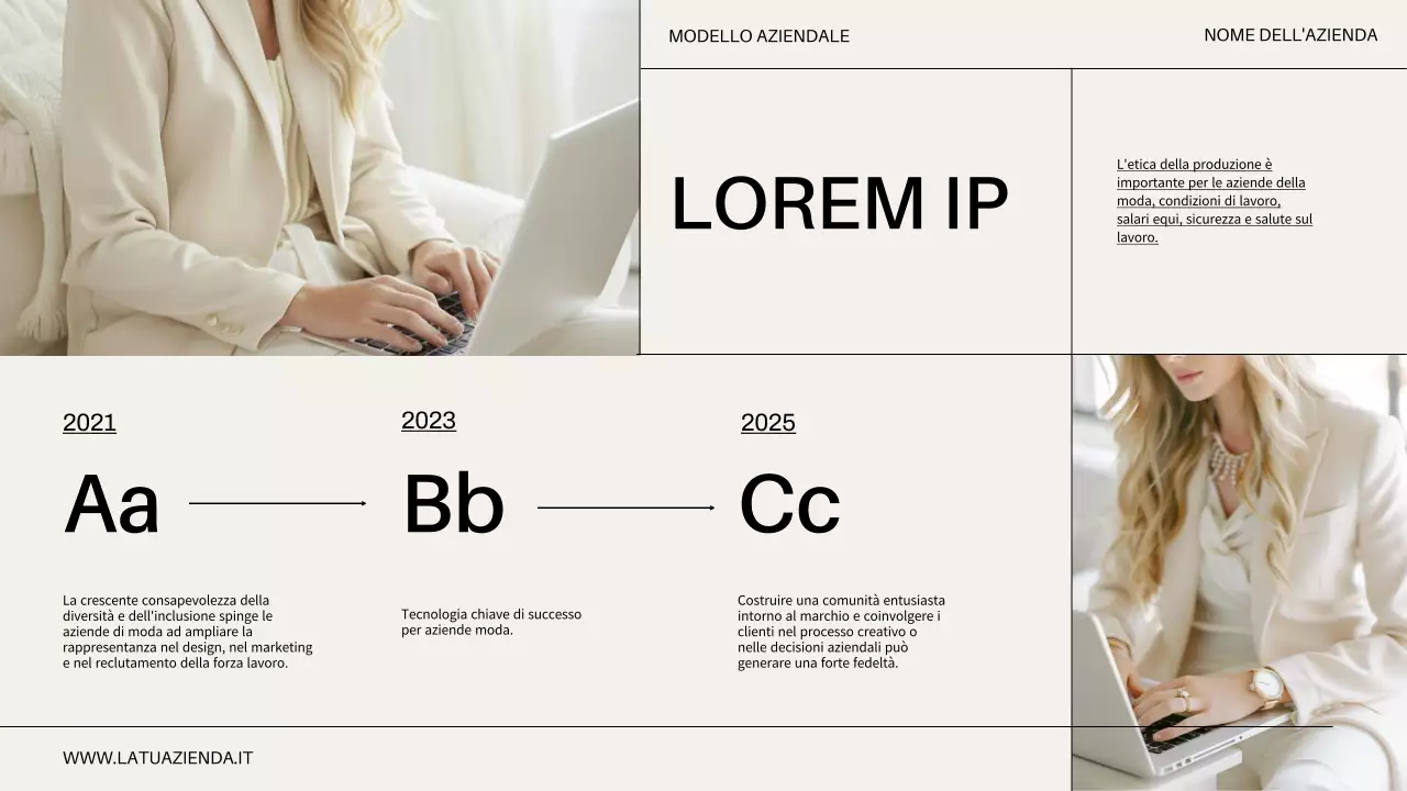 Presentazione dell'azienda Beige Minimal Modern Business