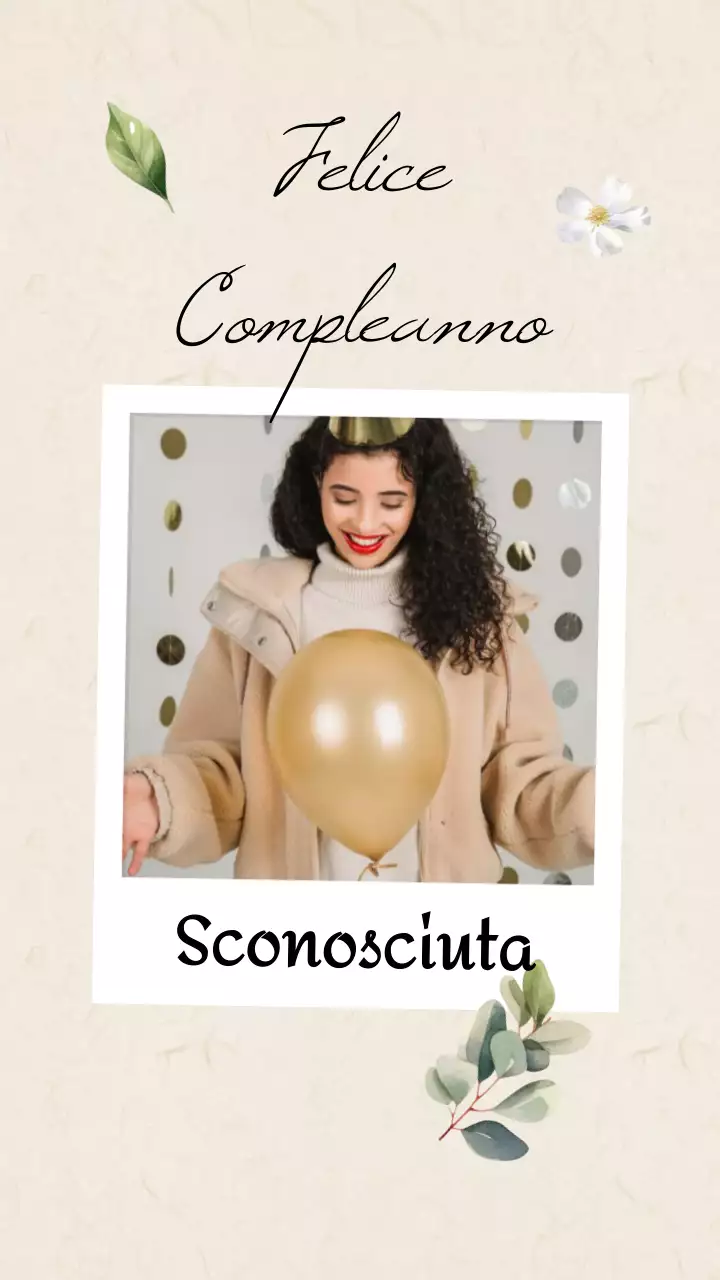 Auguri di compleanno minimalisti beige