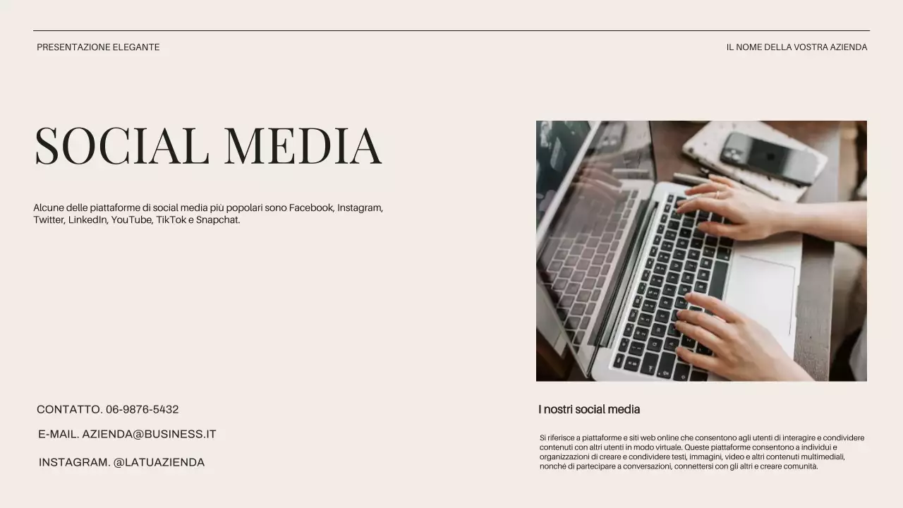 Introduzione dell'azienda Beige Minimal Business