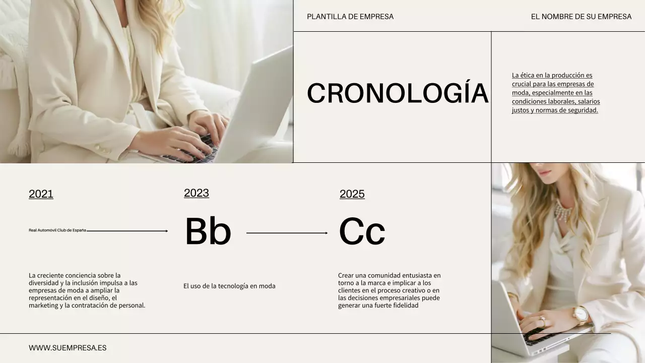 Presentación de la empresa Beige Minimal Modern Business