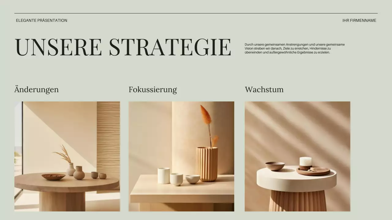 Beige Minimal Business Einführung des Unternehmens