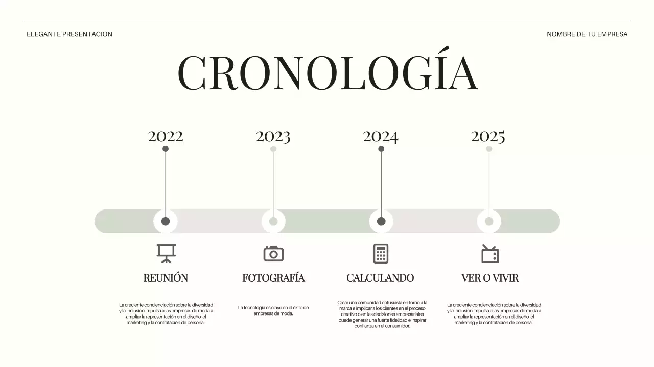 Presentación de la empresa Beige Minimal Business