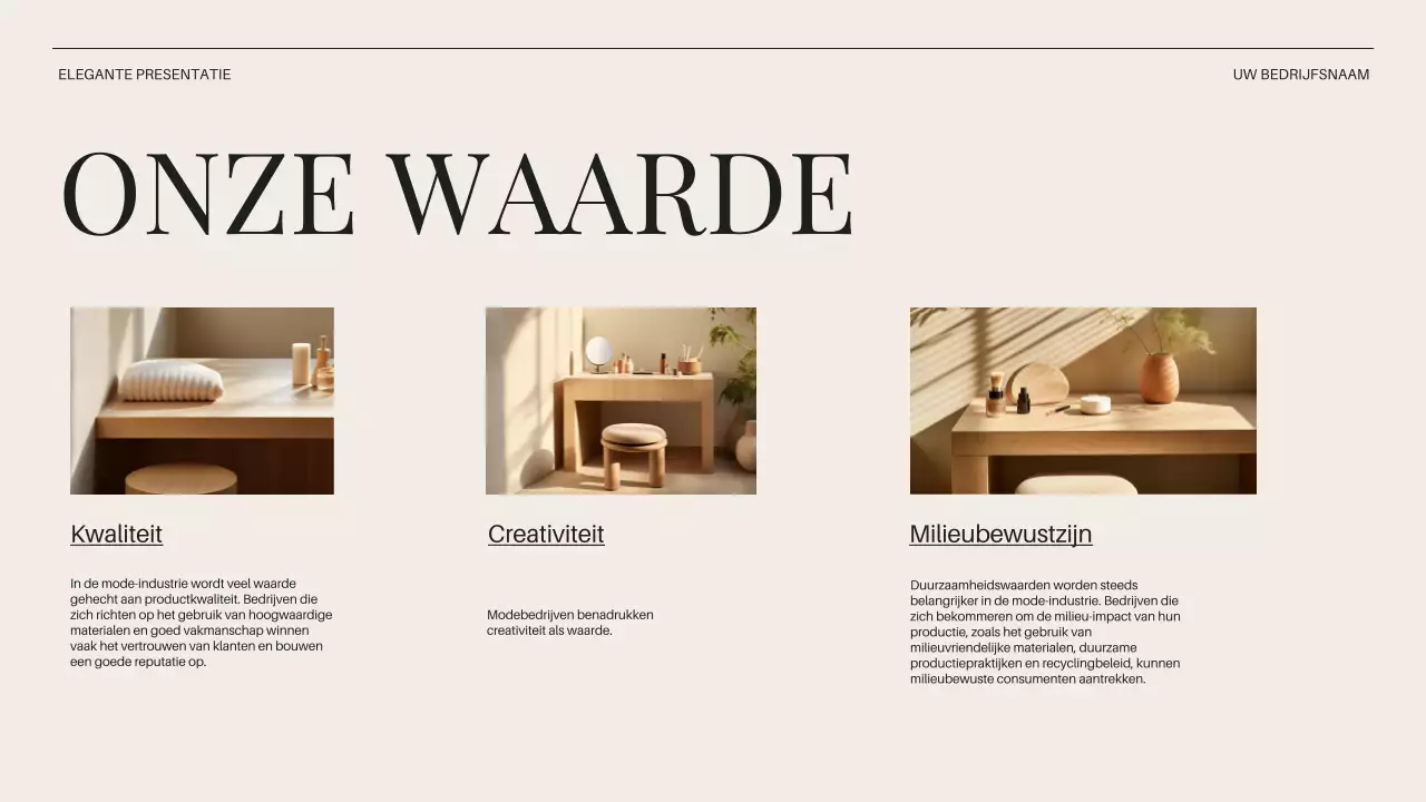 Beige Minimal Business Bedrijfsintroductie