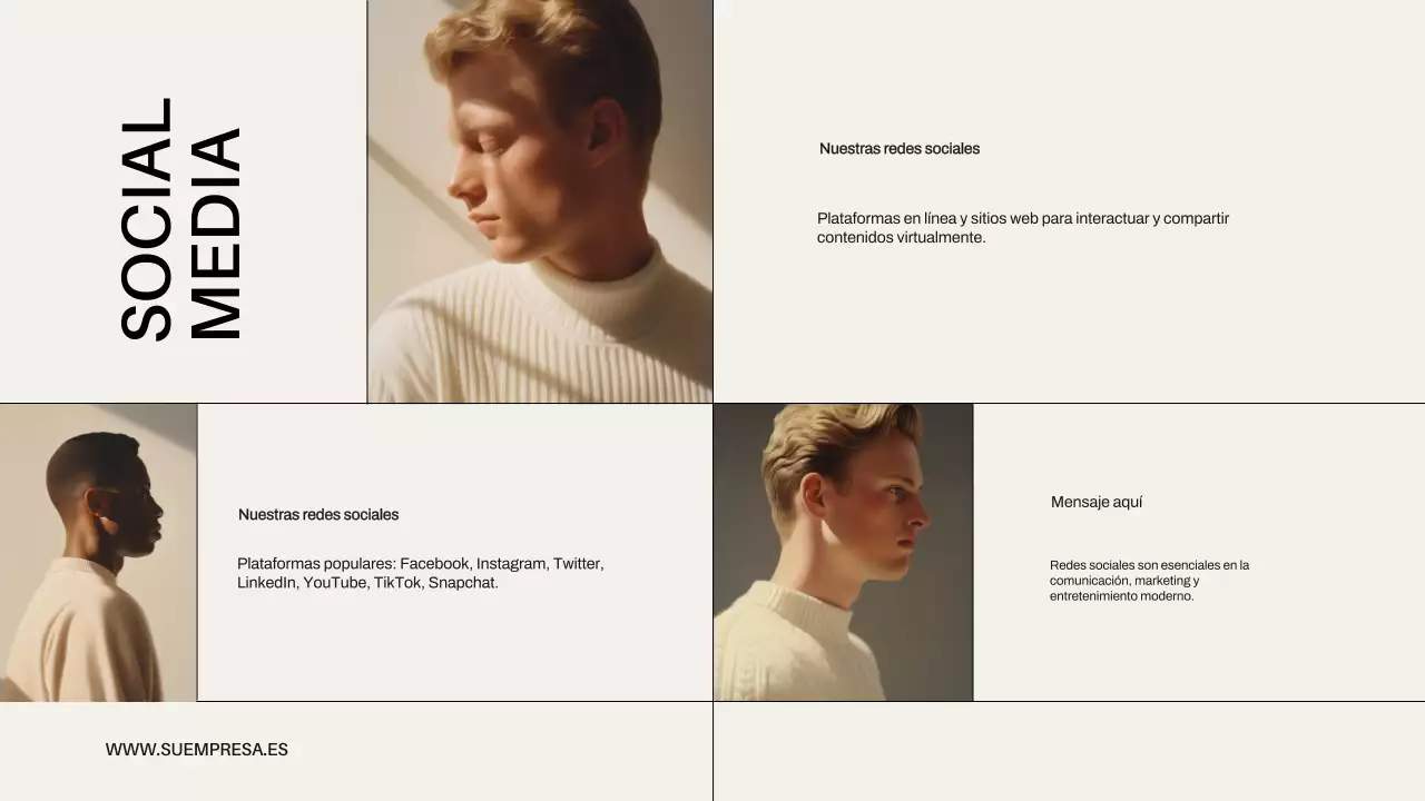 Presentación de la empresa Beige Minimal Modern Business