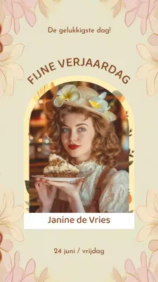 Beige Minimal Modern Verjaardag Groet