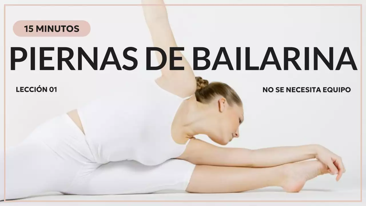 Pink White Simple Ballet Stretching Lesson Introducción