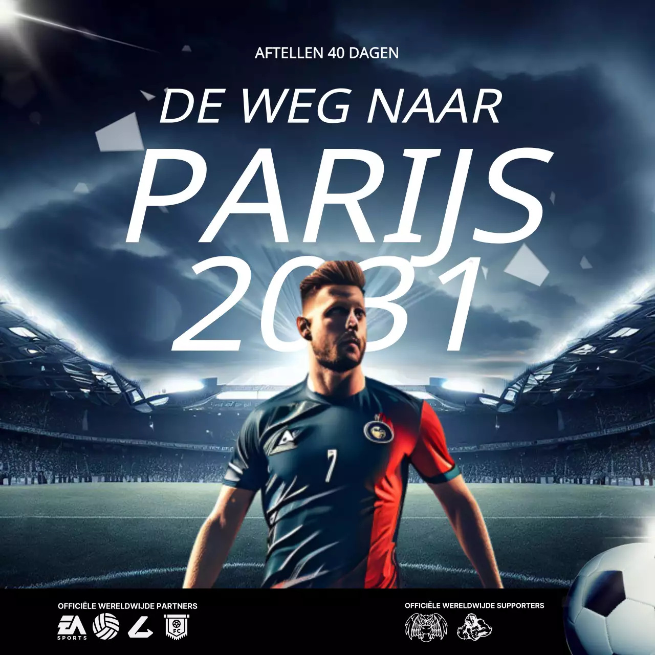 Blauw Wit Modern Voetbal Evenement