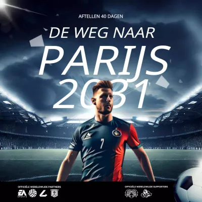 Blauw Wit Modern Voetbal Evenement