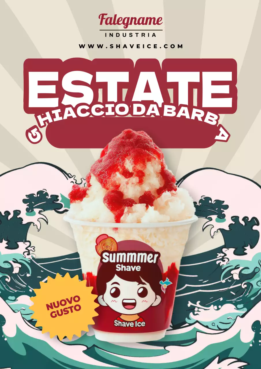 Gelato di base estivo avorio e rosso da barba Promozione