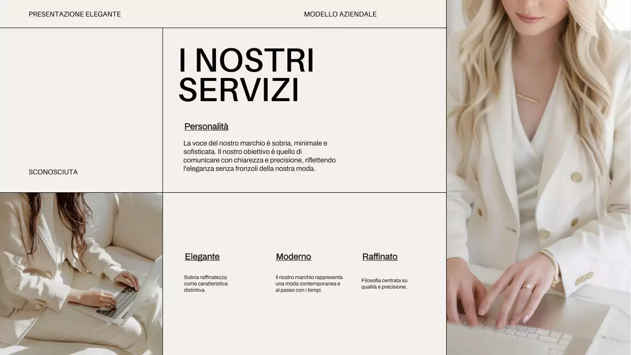 Presentazione dell'azienda Beige Minimal Modern Business