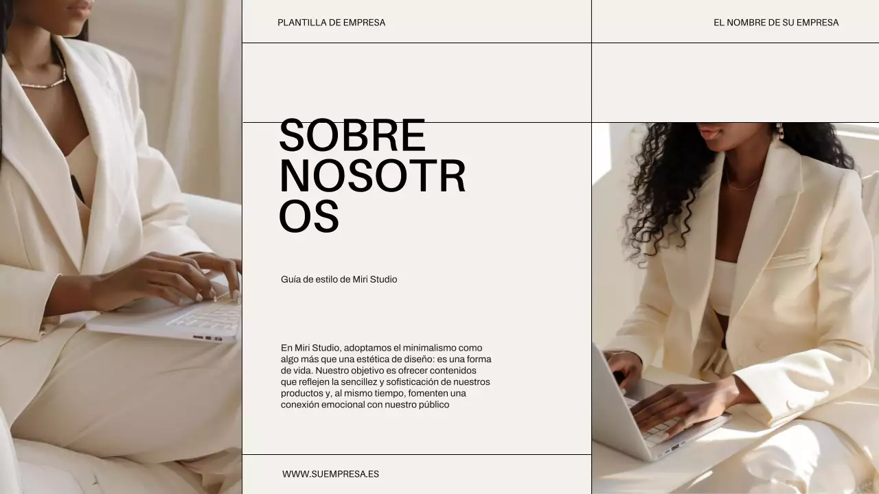 Presentación de la empresa Beige Minimal Modern Business