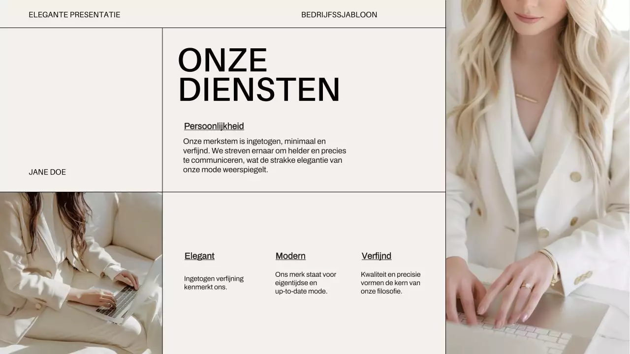 Beige Minimal Modern Bedrijf Introductie