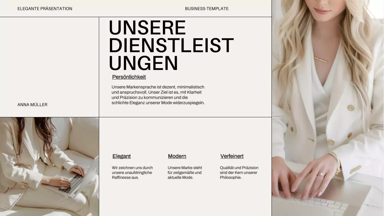 Beige Minimal Modern Business Einführung des Unternehmens