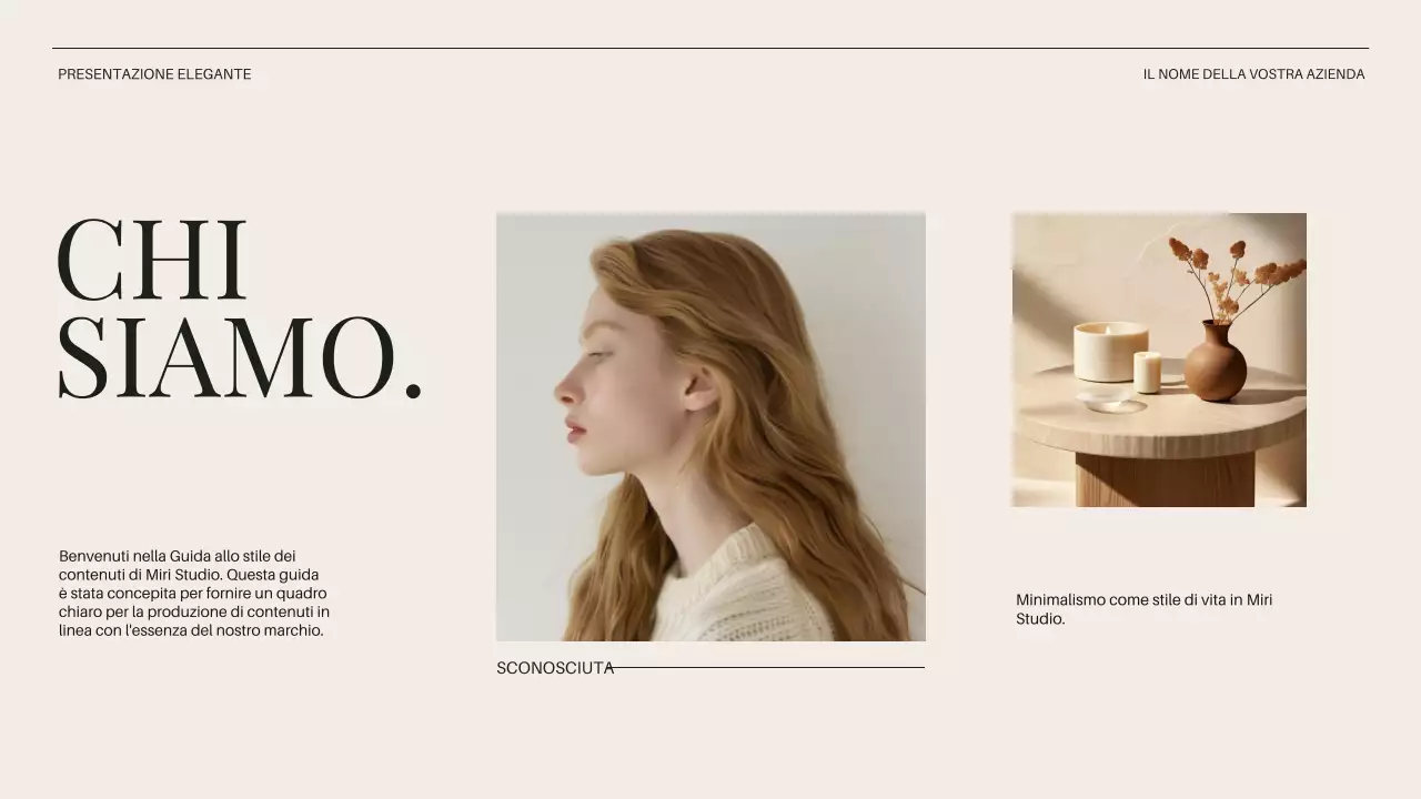 Introduzione dell'azienda Beige Minimal Business