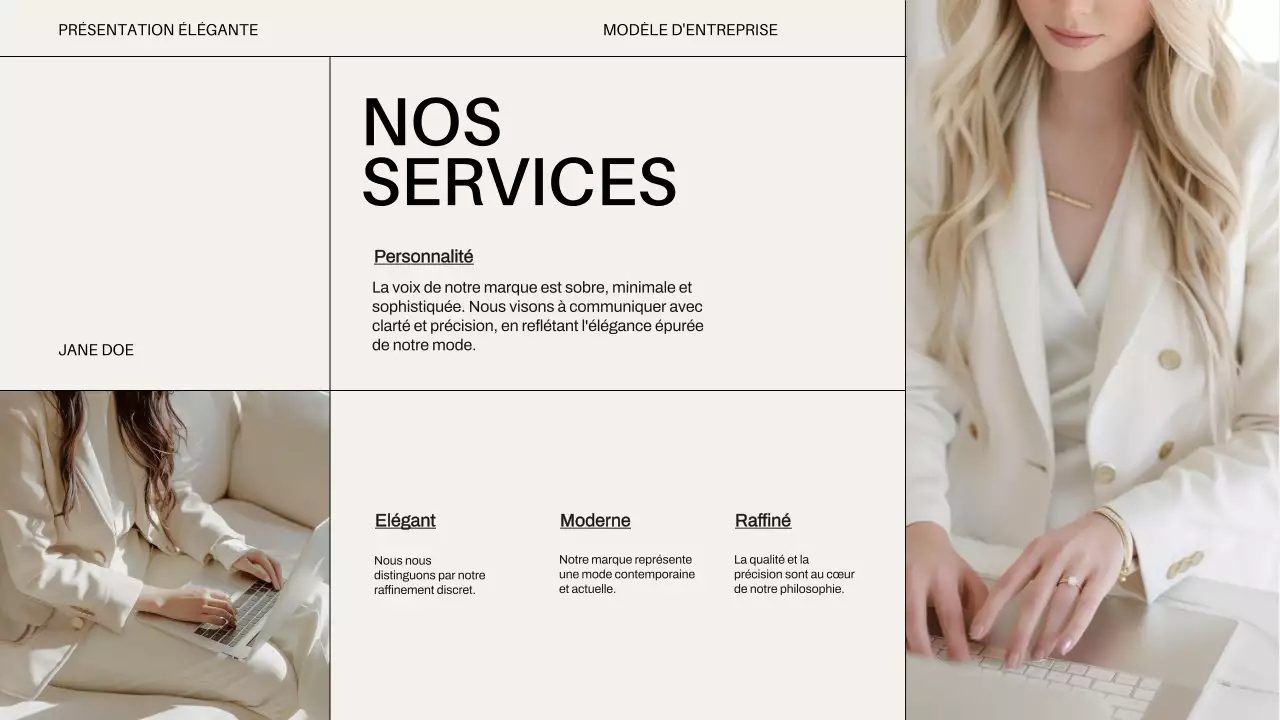 Beige Minimal Modern Business Introduction de l'entreprise