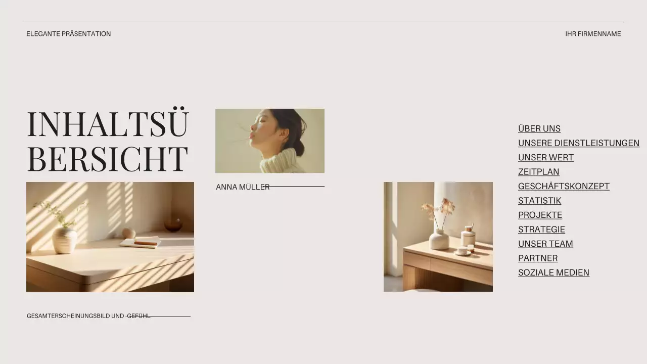 Beige Minimal Business Einführung des Unternehmens