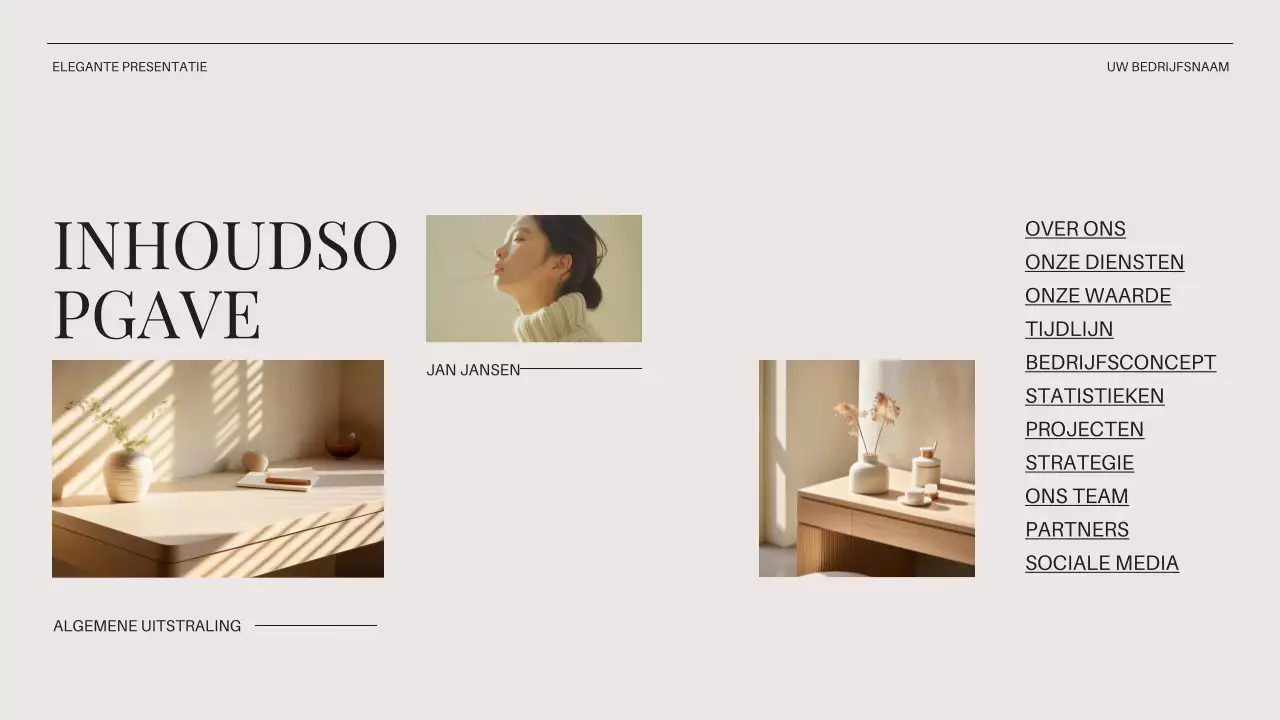 Beige Minimal Business Bedrijfsintroductie