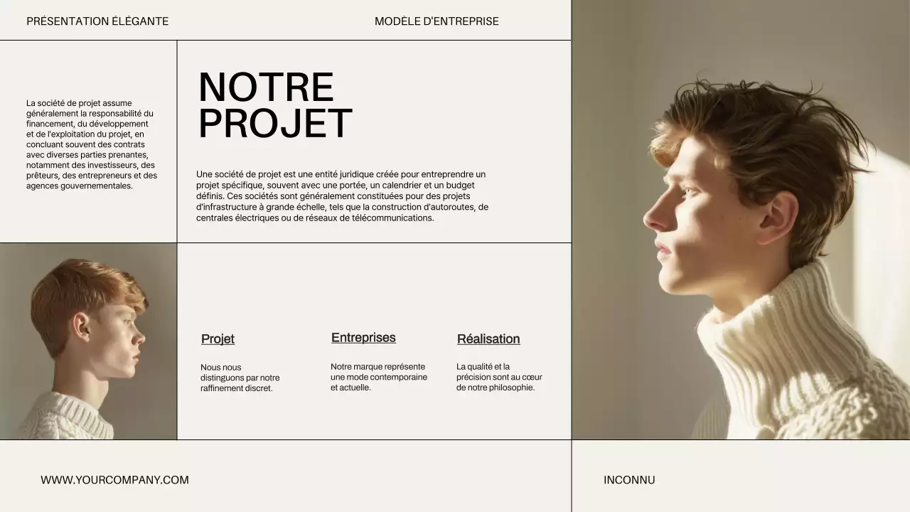 Beige Minimal Modern Business Introduction de l'entreprise