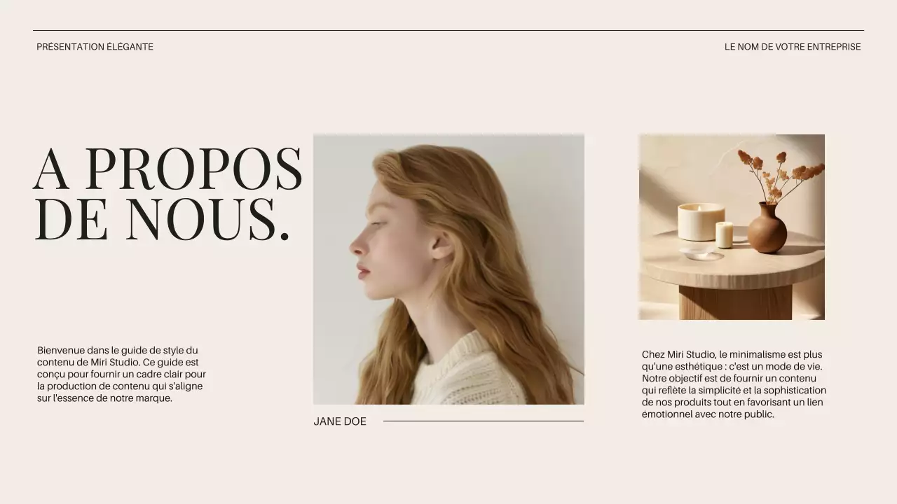 Beige Minimal Business Introduction de l'entreprise