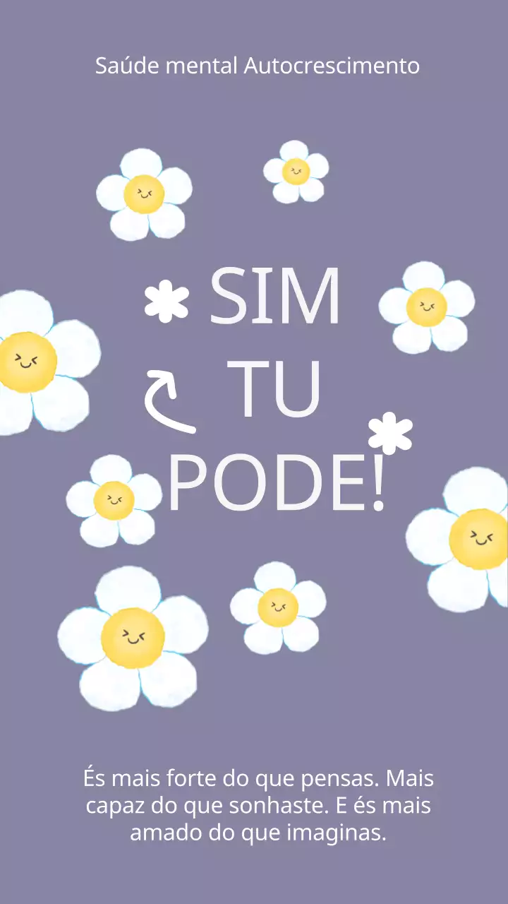 Roxo Minimal Saúde Mental Auto-Crescimento
