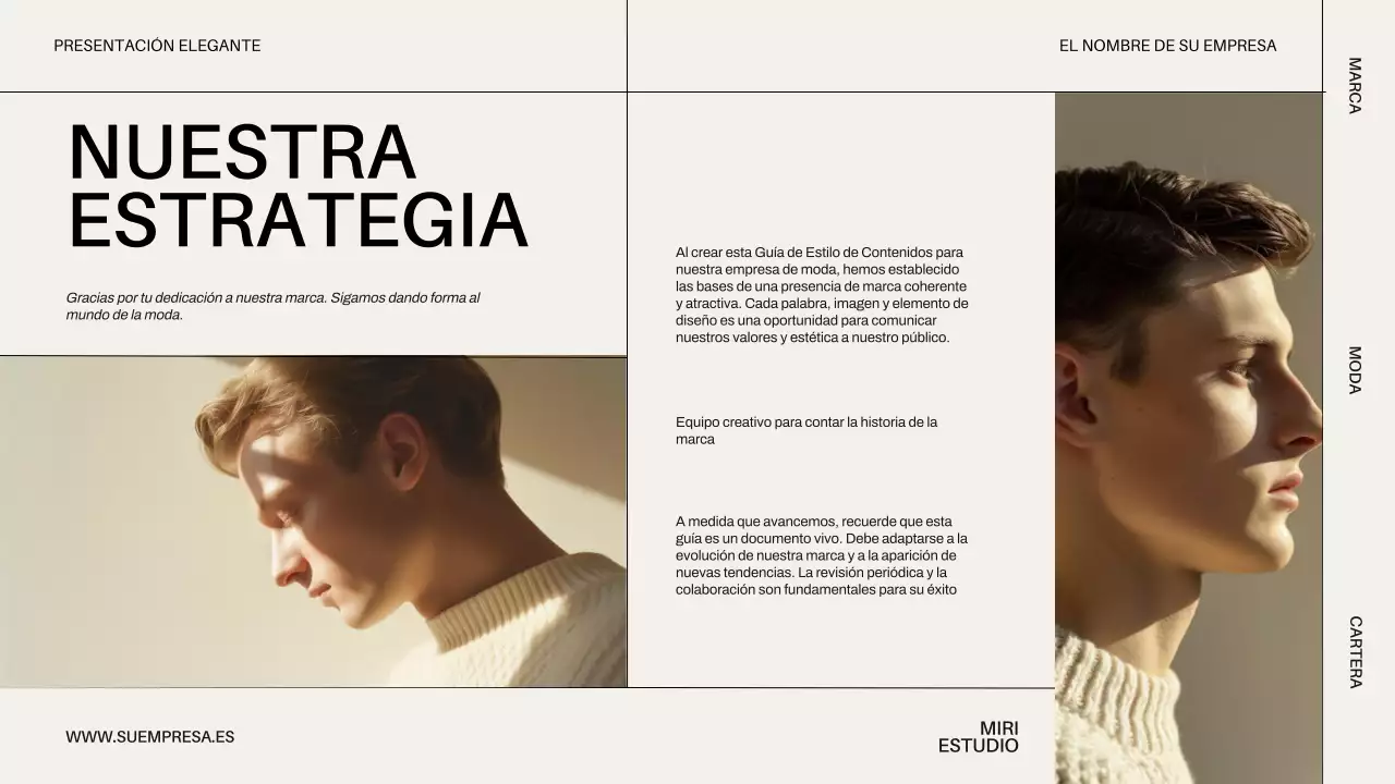 Presentación de la empresa Beige Minimal Modern Business