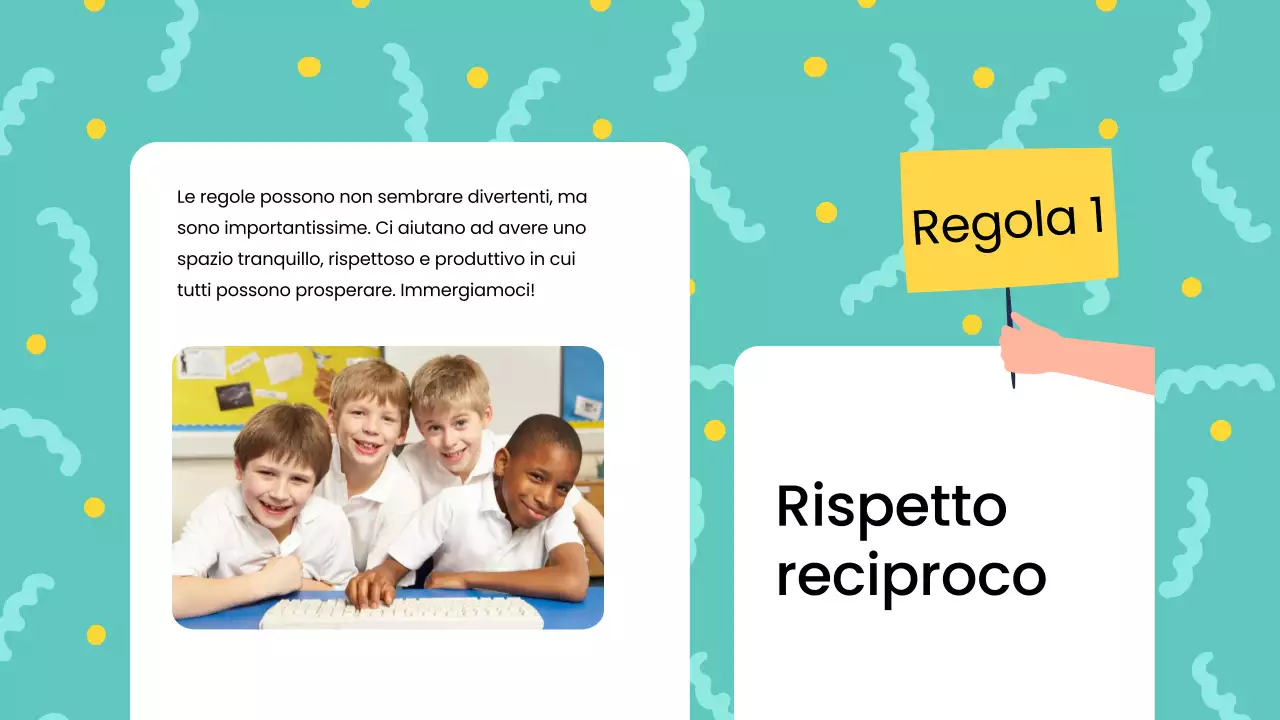 Regole dell'aula moderna blu Materiale di classe