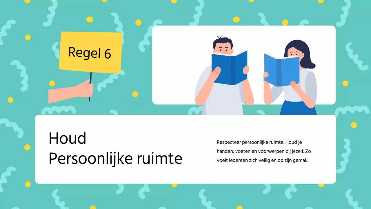 Blauw Modern Klaslokaal Regels Lesmateriaal